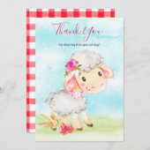 水の色ガールシープファーム サンキューカード (正面/裏面)