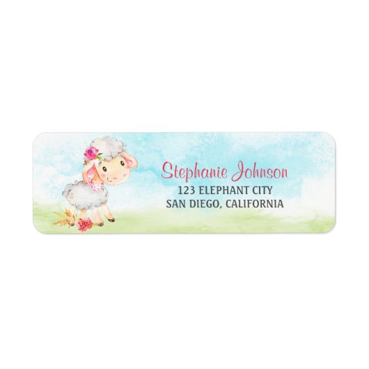 水の色ガールシープファーム ラベル (正面)