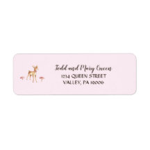 水の色ガールディアシャワー差出人住所ラベル