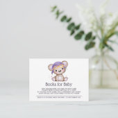 水の色ガールパイロットテディベアブックベビー エンクロージャーカード (スタンド正面)