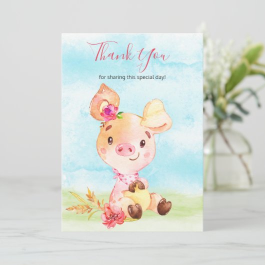 水の色ガールピギーファームサンキュー サンキューカード (スタンド正面)