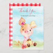 水の色ガールピギーファームサンキュー サンキューカード (正面/裏面)