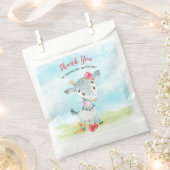 水の色ガールヤギ農場ありがとう フェイバーバッグ (クリップ留めされた状態)