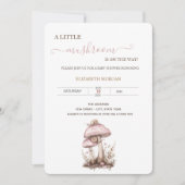 水の色キノコのカタツムリ赤ちゃんシャワー 招待状 (正面)