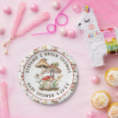 水の色キノコの赤ちゃんシャワープレート | お洒落 ペーパープレート (パーティー)