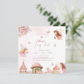 水の色キノコ妖精1stバースデーフォレスト 招待状 (スタンド正面)