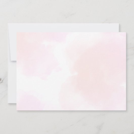 水の色キノコ妖精1stバースデーフォレスト 招待状 (裏面)