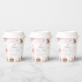 水の色キノコ妖精1stバースデーフォレスト 紙コップ