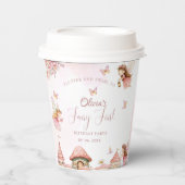 水の色キノコ妖精1stバースデーフォレスト 紙コップ (正面)