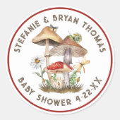 水の色キノコ赤ちゃんシャワーシール | ウィムシカ ラウンドシール (正面)