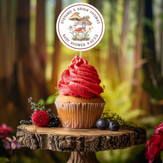 水の色キノコ赤ちゃんシャワーシール | ウィムシカ ラウンドシール