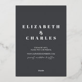 水の色キャビン素朴冬の日付を保存 箔招待状 (裏面)