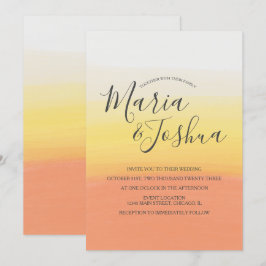 水の色キャンディコーンハロウィーン結婚OMBRE 招待状