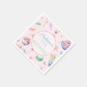 水の色キャンディワンダーランドパステルバースデーパーティー スタンダードカクテルナプキン (角)