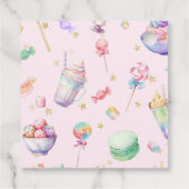 水の色キャンディワンダーランドパステルバースデーパーティー フェイバータグ (裏面)