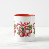 水の色キャンディーケーンクリスマス マグカップ (中央)