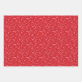 水の色キャンディーケーンクリスマス ラッピングペーパーシート (正面3)