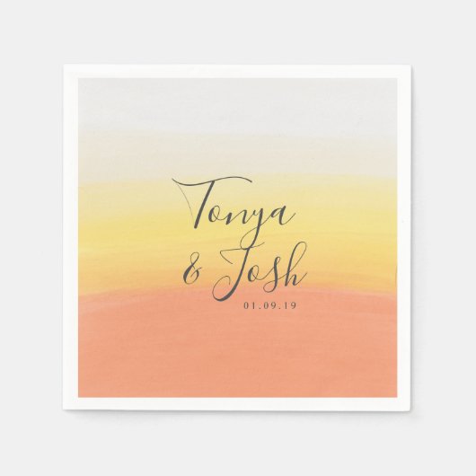 水の色キャンディーコーンハロウィン結婚ズ スタンダードカクテルナプキン (正面)