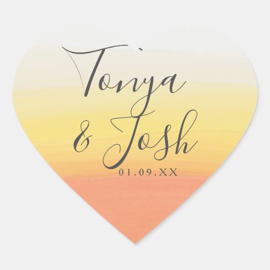 水の色キャンディーコーンハロウィン結婚ズ ハートシール (正面)