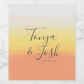 水の色キャンディーコーンハロウィン結婚ズ ワインラベル (シングルラベル)