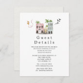 水の色キューバデスティネーションウェディングゲスト詳細 エンクロージャーカード (正面/裏面)