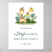 水の色キラフサファリバースデーパーティーへようこそ ポスター (正面)