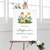 水の色キラフサファリバースデーパーティーへようこそ ポスター