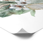 水の色キラフジャングルサファリアニマルボタニカル ポスター (角)