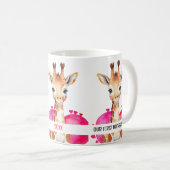 水の色キリンパーソナライズされた1st母の日 コーヒーマグカップ (正面右)