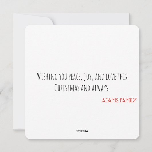 水の色ギフトツリーメリークリスマスカード シーズンカード (裏面)