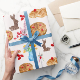 水の色ギリシャのイースターギフトラップ ラッピングペーパー