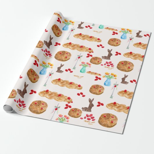 水の色ギリシャのイースターギフトラップ ラッピングペーパー (アンロールド)