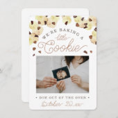 水の色クッキー妊娠写真の発表 案内状 (正面/裏面)