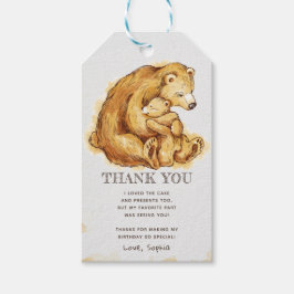 水の色クマありがとう ギフトタグ