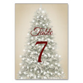 水の色クラフトのクリスマスツリー結婚ズ テーブルナンバー (裏面)