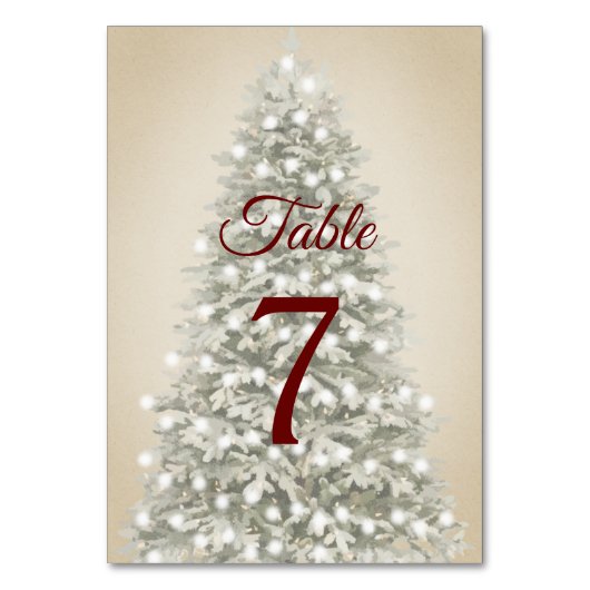 水の色クラフトのクリスマスツリー結婚ズ テーブルナンバー (裏面)