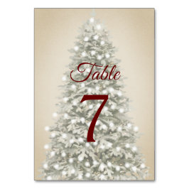 水の色クラフトのクリスマスツリー結婚ズ テーブルナンバー