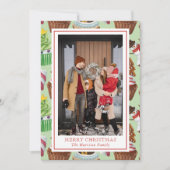 水の色クリスマスのカップケーキ写真 シーズンカード (正面)