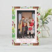 水の色クリスマスのカップケーキ写真 シーズンカード (スタンド正面)