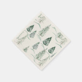 水の色クリスマスの木。冬の森。 スタンダードカクテルナプキン (角)