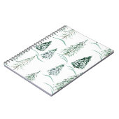 水の色クリスマスの木。冬の森。 ノートブック (左側)