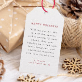 水の色クリスマスの森メリーと明るい ギフトタグ