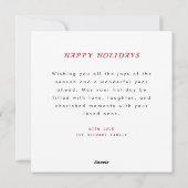 水の色クリスマスの森メリーと明るい シーズンカード (裏面)