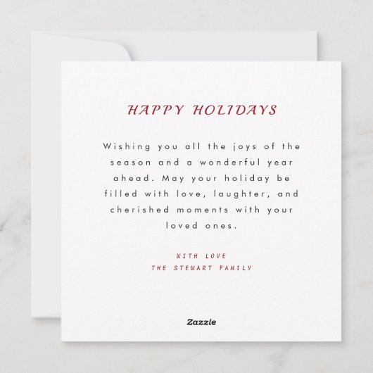 水の色クリスマスの森メリーと明るい シーズンカード (裏面)