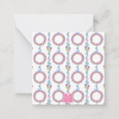 水の色クリスマスカラフルティンセルボーブル ノートカード (裏面)