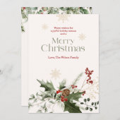 水の色クリスマスカードミニマリストファミリー シーズンカード (正面/裏面)