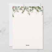 水の色クリスマスカードミニマリストファミリー シーズンカード (裏面)