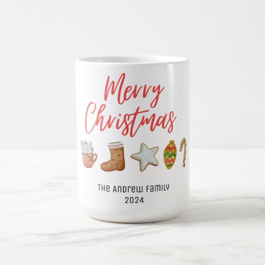 水の色クリスマスクッキーはキャンディを飲む コーヒーマグカップ (中央)