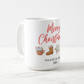 水の色クリスマスクッキーはキャンディを飲む コーヒーマグカップ (正面左)