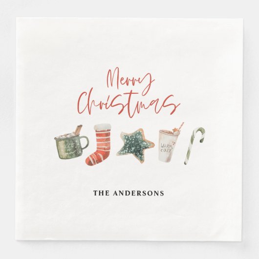 水の色クリスマスクッキーはキャンディケーンを飲む (正面)